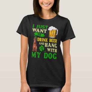 Camiseta Solo Quiero Beber Cerveza Y Colgar Con Mi Irlandés