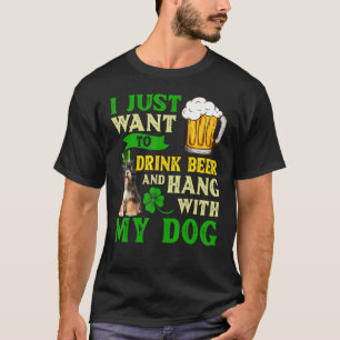 Camiseta Solo Quiero Beber Cerveza Y Colgar Con Mi Tibetano