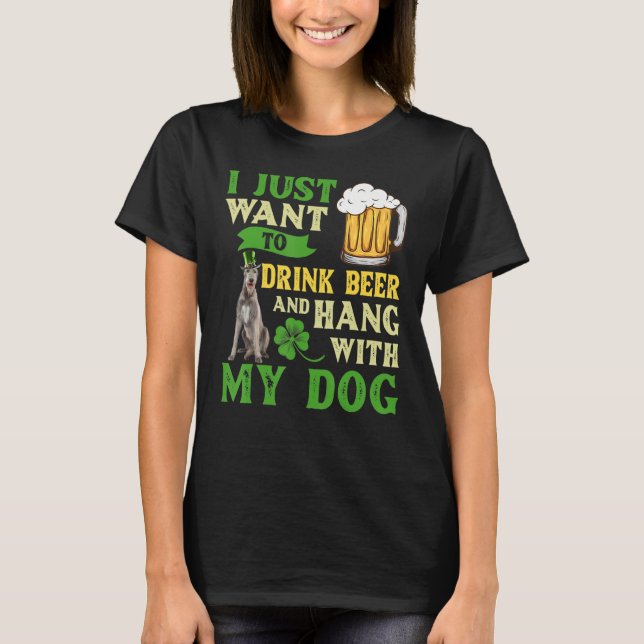 Camiseta Solo Quiero Beber Cerveza Y Colgar Con Mi W Irland (Anverso)