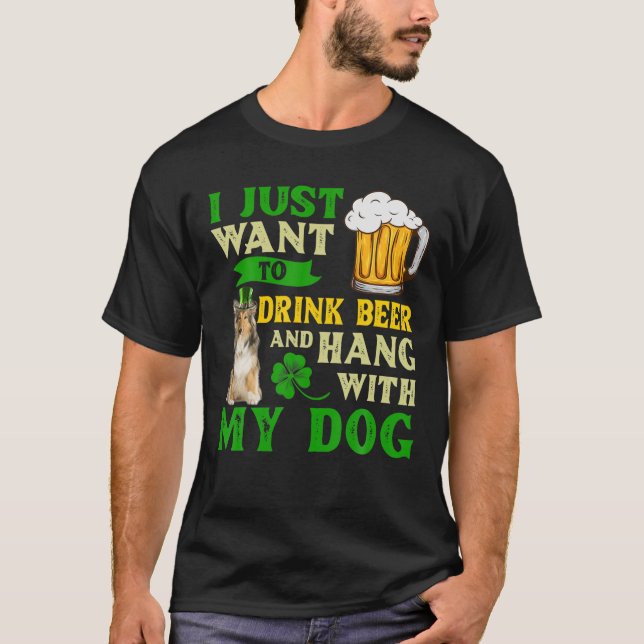 Camiseta Solo Quiero Beber Cerveza Y Colgar Con Mi whisky (Anverso)
