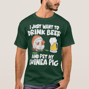 Camiseta Solo Quiero Beber Cerveza Y Mascota Mi Cerdo De Gu