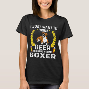 Camiseta Solo Quiero Beber Cerveza Y Mi Boxer