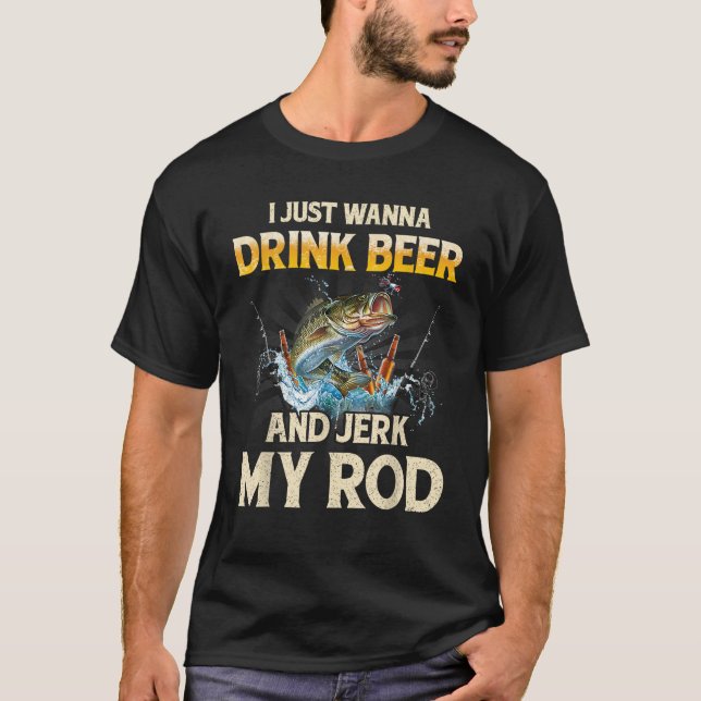 Camiseta Solo Quiero Beber Cerveza Y Saltar Mi Gracioso Pes (Anverso)