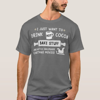 Camiseta Solo quiero beber pan de cacao caliente estuche y
