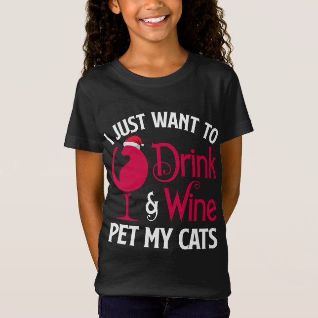Camiseta Solo Quiero Beber Vino Y Mascota Mi Kit De Papá No (Anverso)