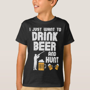 Camiseta Solo Quiero Cazar Caza de Ciervos Divertida Cazado