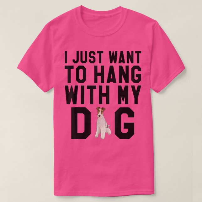 Camiseta Solo Quiero Colgar Con Mi Caballo De Perro Terrier (Diseño del anverso)