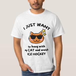 Camiseta Solo quiero colgar con mi gato y ver el hielo