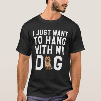Camiseta Solo Quiero Colgar Con Mi Perro Terrier Australian