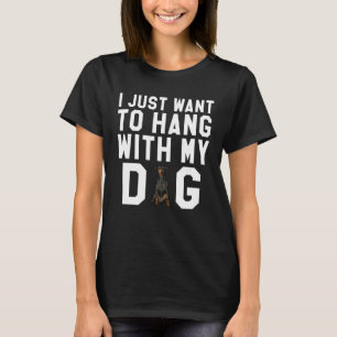 Camiseta Solo Quiero Colgar Con Mi Perro Terrier De Manches