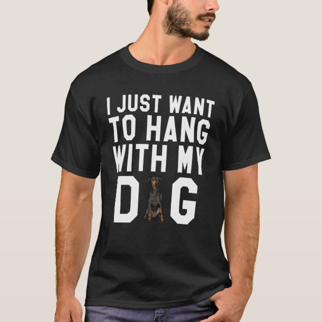 Camiseta Solo Quiero Colgar Con Mi Perro Terrier De Manches (Anverso)