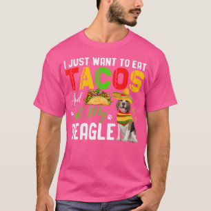 Camiseta Sólo Quiero Comer Tacos Y Acariciar A Mi Beagle Li