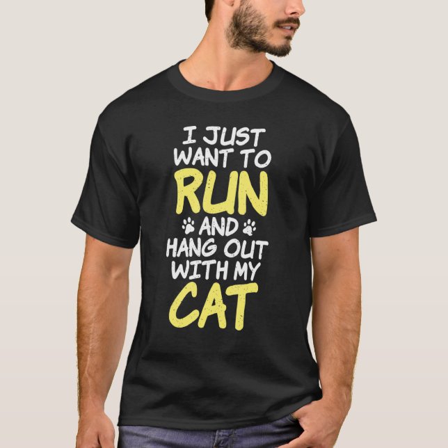 Camiseta Solo Quiero Correr Y Aguantarme Con Mi Gato Marath (Anverso)