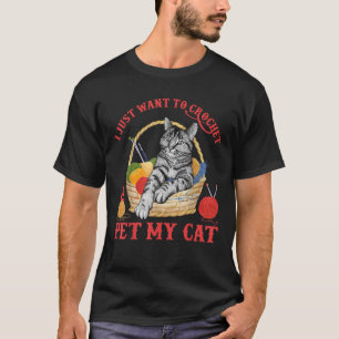 Camiseta Solo Quiero Crochet Y Mascota Mi Graciosa Croche D