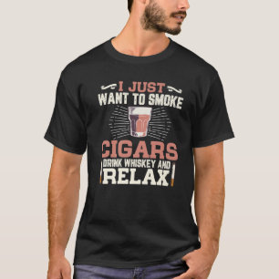 Camiseta Solo quiero fumar cigarrillos divertidos para fuma