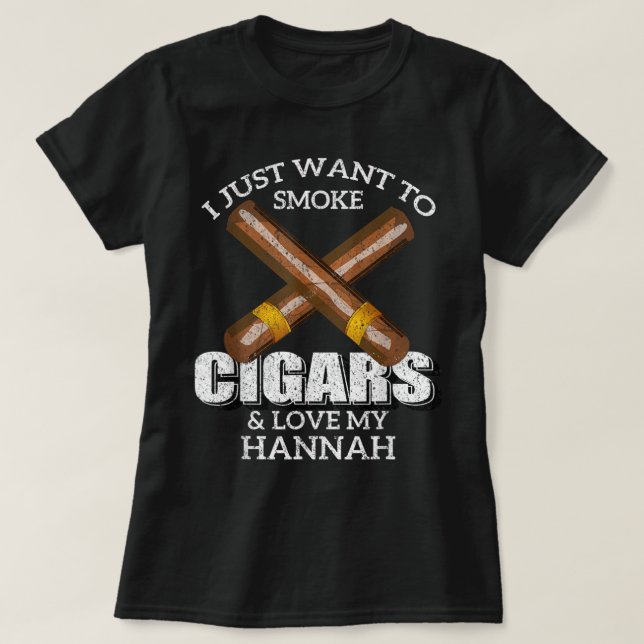 Camiseta Solo quiero fumar cigarrillos y amar mis T-S HANNA (Diseño del anverso)