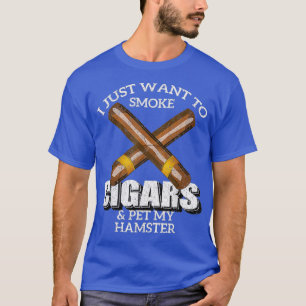 Camiseta Solo quiero fumar cigarrillos y Mascota mi HAMSTER