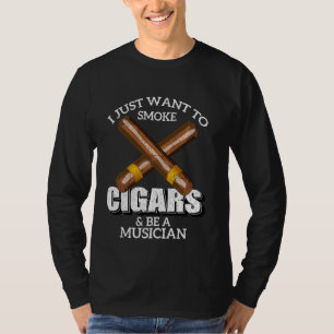 Camiseta Solo Quiero Fumar Cigarros Y Ser Músico