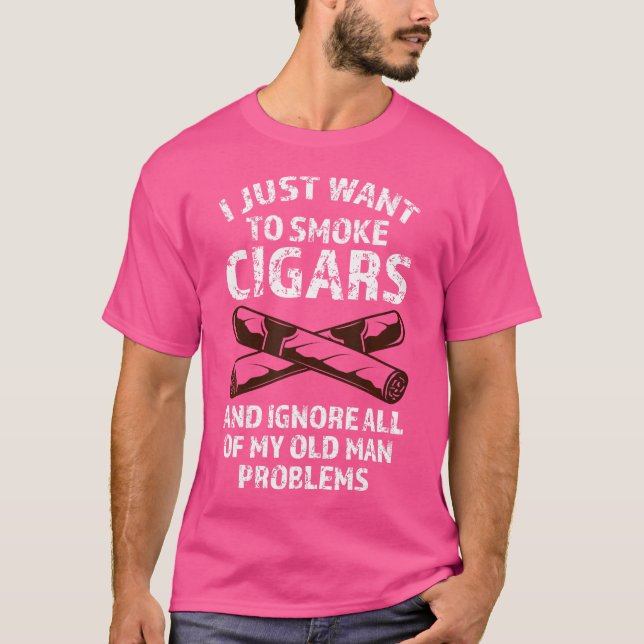 Camiseta Sólo Quiero Fumar Puros E Ignorar Puro (Anverso)