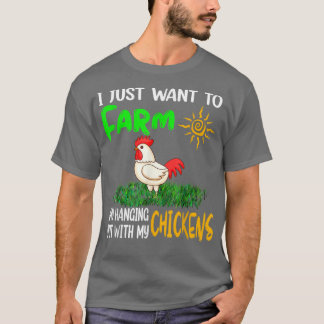 Camiseta Solo Quiero Granjearse Y Salir Con Mi Coca.
