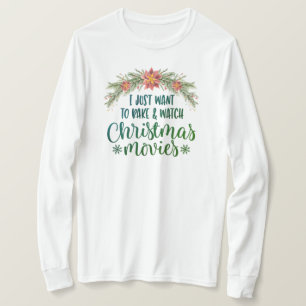 Camiseta Solo Quiero Hacer Y Ver Películas De Navidades