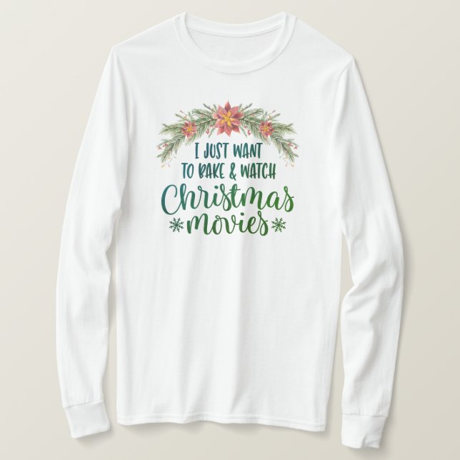 Camiseta Solo Quiero Hacer Y Ver Películas De Navidades (Anverso del diseño)