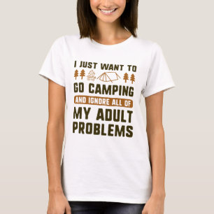 Camiseta Solo Quiero Ir A Camping