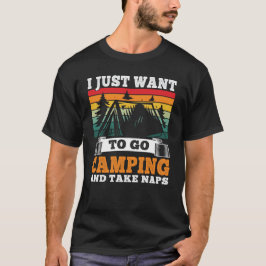 Camiseta Solo quiero ir a Camping Funny Camper Outdoor