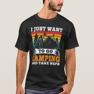 Camiseta Solo quiero ir a Camping Funny Camper Outdoor
