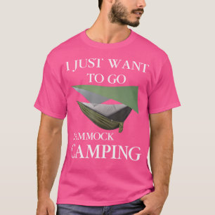 Camiseta Solo Quiero Ir Camping De Hamaca