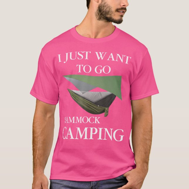 Camiseta Solo Quiero Ir Camping De Hamaca (Anverso)