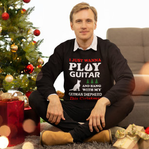 Camiseta Solo Quiero Jugar A La Guitarra Con El Pastor Alem