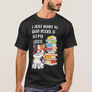 Camiseta Sólo Quiero Leer Libros y Acariciar a Mi Gatita Ca