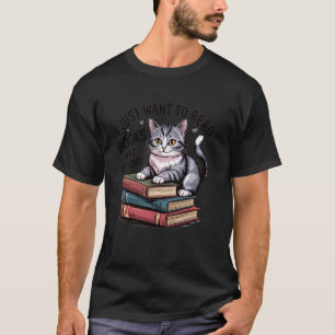 Camiseta Sólo Quiero Leer Libros Y Acariciar Gatos