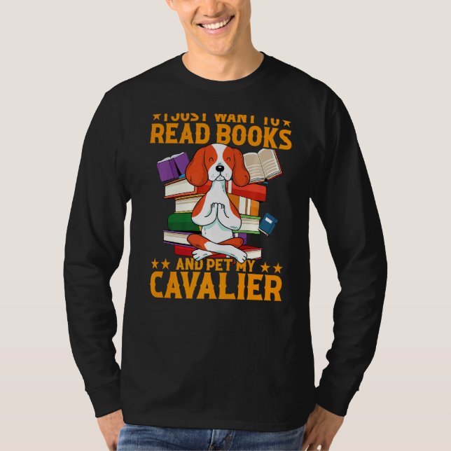 Camiseta Solo Quiero Leer Libros Y Mascota A Mi Caballero (Anverso)