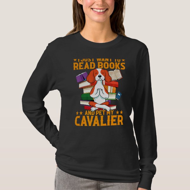 Camiseta Solo Quiero Leer Libros Y Mascota A Mi Caballero (Anverso)