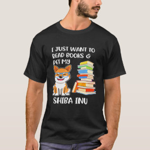 Camiseta Solo quiero leer libros y Mascota mi perro chiba i