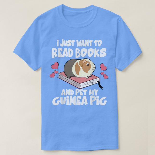 Camiseta Solo Quiero Leer Libros Y Mascotas De Cerdos De Mi (Diseño del anverso)