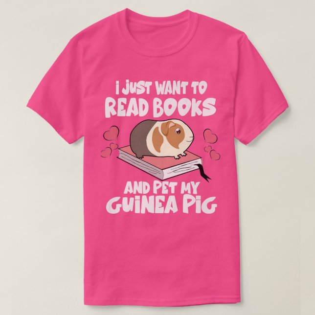 Camiseta Solo Quiero Leer Libros Y Mascotas De Mis Cerdos D (Diseño del anverso)