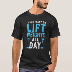 Camiseta Solo Quiero Levantar Pesos De Fitness Entrenando E