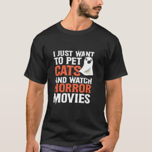Camiseta Solo Quiero Mascotas De Gatos Y Ver Películas De H