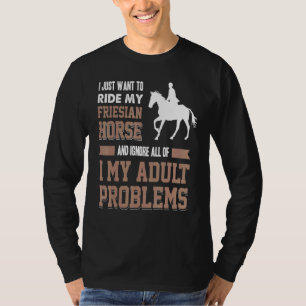 Camiseta Solo Quiero Montar Mi Caballo Priesiano Mi Adulto