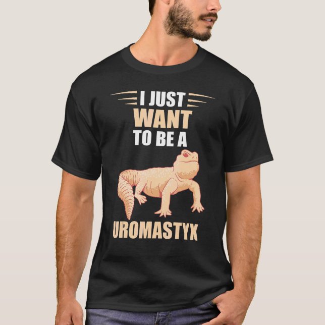 Camiseta Solo quiero que el desierto de Uromastyx Agame Uro (Anverso)