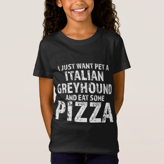 Camiseta Solo quiero que el mascota sea un perro galgo ital (Anverso)