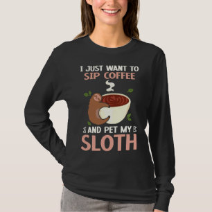 Camiseta Solo Quiero Tomar Café Y Mascota A Mi Animal Lecho