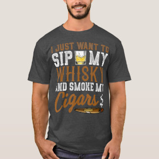 Camiseta Solo Quiero Tomar Mi Humo De Whiskey Mis Cigarros