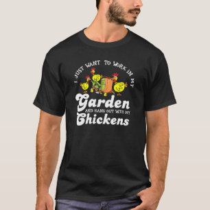 Camiseta Sólo Quiero Trabajar En Mi Granja De Pollos Anim