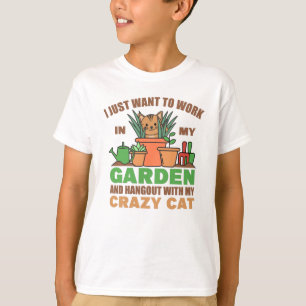 Camiseta Solo Quiero Trabajar En Mi Hangout De Jardín Con M