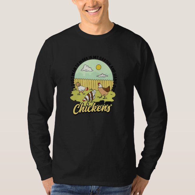 Camiseta Solo Quiero Trabajar En Mi Jardín Y Agarrar Mascot (Anverso)