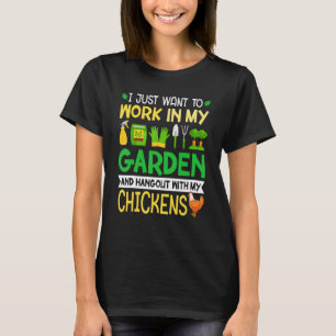 Camiseta Solo Quiero Trabajar En Mi Jardín Y Detener La Mod